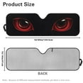 thumbnail image 6 of Binienty Black Cat Eyes Front Window Car Sun Shade Compatible with Jeep Gladiator JT 2020-2025 Foldable UV Ray Sun Visor Protector Universal Automotive Interior Accessories, 6 of 7