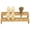 Straight Multi Level, variant on BambooMN 13" x 13" Natural Bamboo Square Food Cone Display Tamaki Stand, With Wood Cones and Skewer Picks, 1 Set
