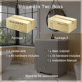 thumbnail image 5 of 30" Single Bathroom Vanity with Sink Top Combo, Free-Standing Vanity Base Cabinet with Soft Close Drawer and Door, Single Hole Undermount Ceramic Basin, Gray (Faucet and Drain not Included), 5 of 7