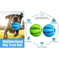 thumbnail image 4 of 2 Pcs Interactive Dog Toy Balls with Treat Dispenser, Dental Chew Toy for Puppies, 2.8" Rubber Dog Ball (Green & Blue), 4 of 9