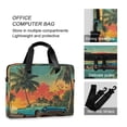 thumbnail image 4 of 16" Laptop Briefcase, Detachable Anti-Slip Shoulder Strap, Multi-Compartment Work Travel Bag Blue Vintage Cabriolet, 4 of 8
