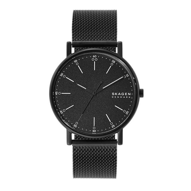 Reloj Skagen Signatur de acero inoxidable negro de tres manecillas para hombre