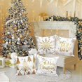 thumbnail image 2 of Lanpn White and Gold Christmas Cushion Covers 40x40 Set of 4, Decorative Gray Winter Snowflake Xmas Throw Covers Pillow Cases 16x16 for Home Bedroom R, 2 of 5
