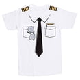 thumbnail image 2 of Luso Aviation T-Shirt Uniforme Pilote Moyen Blanc, 2 of 4