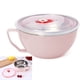 thumbnail image 3 of Hérmeticos y Refractarios,SimpleLife Edelstahl Ramen Nudelsuppe Pasta Schüssel Essen Frische Container Mittagessen Reisschale Mit Deckel Blau Vhermosa LKX-1227-3, 3 of 6