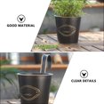 thumbnail image 3 of Hytrove Maceta Colgante Retro De Metal Negro Para De Jardín Y Exterior, 3 of 8