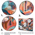 thumbnail image 3 of DESIGN ART Designart "Pink Green Minimalims Explosion Iv" Minimalism Canvas Prints 44 in. wide x 34 in. high, 3 of 5