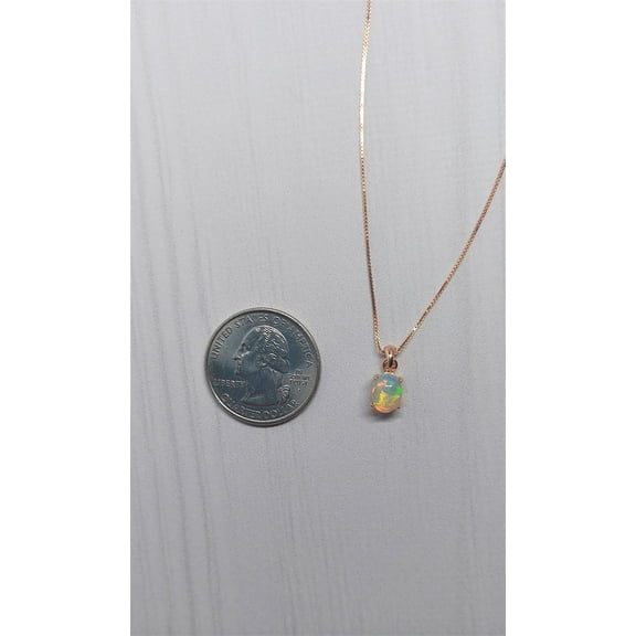 Opal Necklace, Genuine White Opal Necklace,