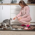 thumbnail image 4 of 2 Piece Coffee Kitchen Decor Rug Set, Home Kitchen Sink Rugs and Mats Non Skid Washable Absorbent Microfiber Kitchen Floor Carpet 17"x47"+17"x30", 4 of 5