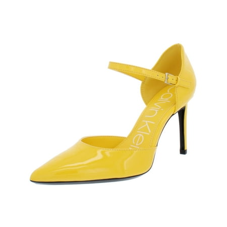 UPC 194060148977 product image for Calvin Klein Womens Roya Patent Leather Dress Heels Yellow 9.5 Medium (B M) | upcitemdb.com