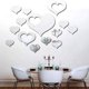 thumbnail image 2 of Pegatinas removibles de pared de plástico en forma de corazón pegatinas Inicio, 2 of 8