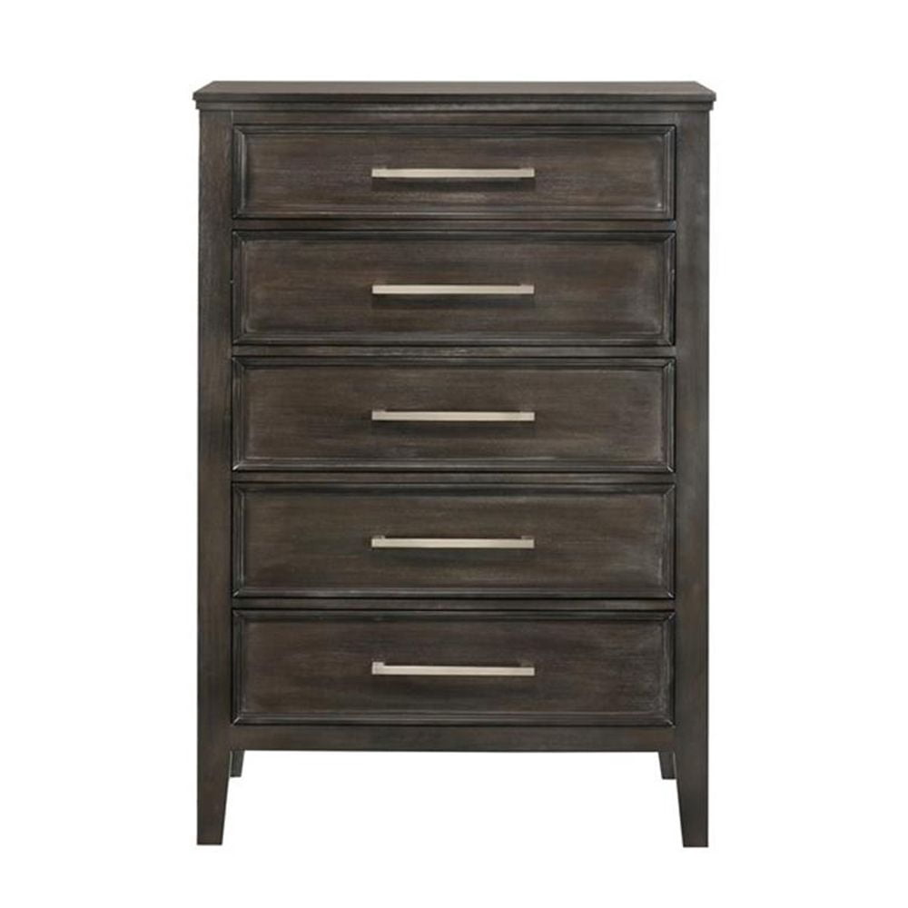 New Classic Furniture Andover Transitional Solid Wood Chest in Nutmeg