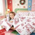 thumbnail image 4 of Manfei Cute Snowman 7-Piece Twin Bedding,Happy Christmas Bedding Comforter Set,Xmas Reversible, 4 of 7