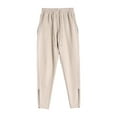 thumbnail image 2 of Pantalones largos para hombre, pantalones casuales de moda con cordones, pantalones elásticos con cierre de cremallera en el pie, pantalones deportivos para hombre., 2 of 6