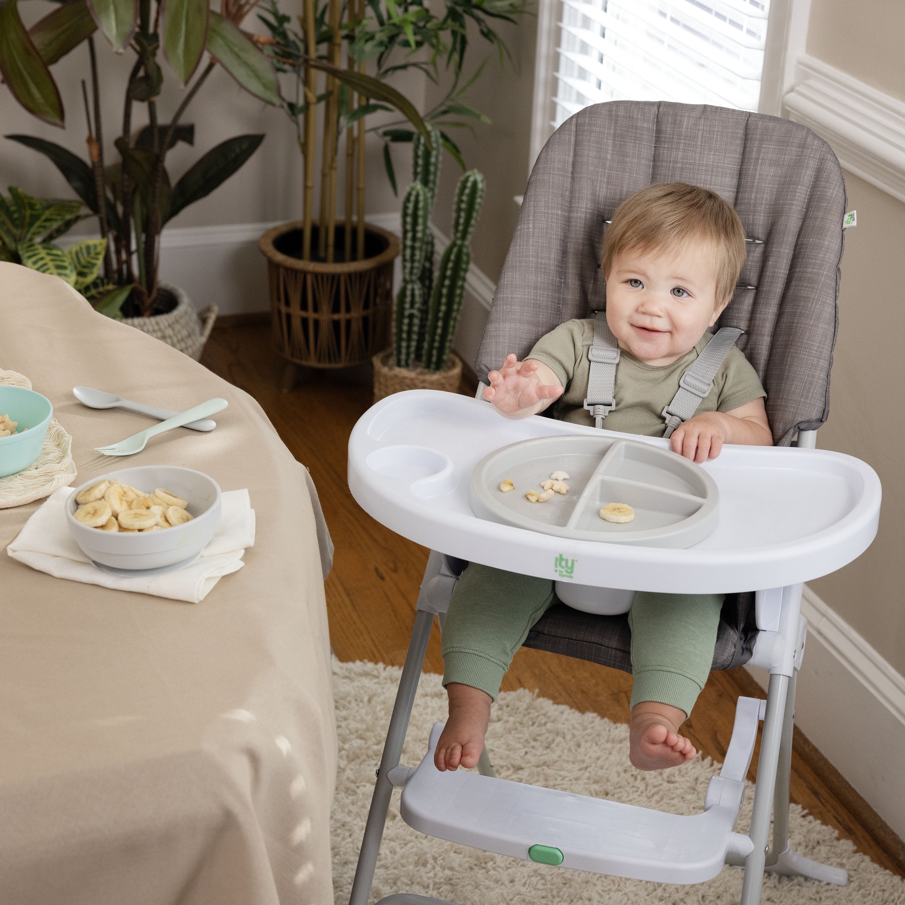 Ingenuity Sun Valley Compact Folding High Chair, age group 6 Months to 3 Years old or up to 33 lbs