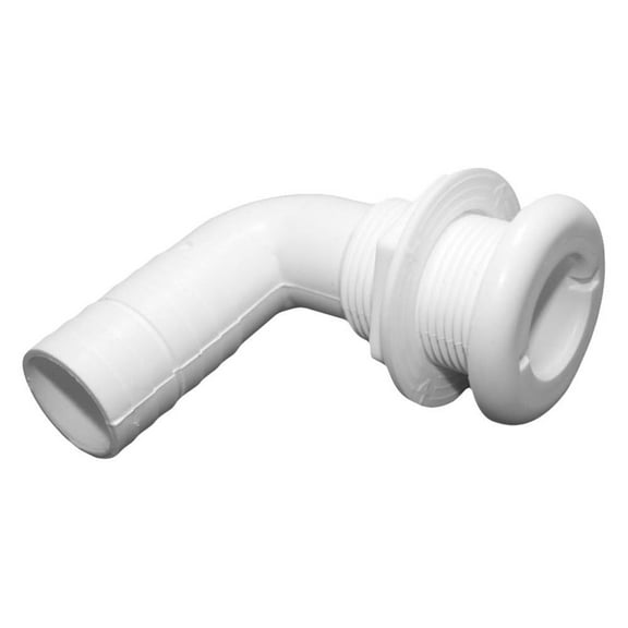 T & H MARINE SUPPLIES Thru Hull 90DEG 1-1/8 Hose White