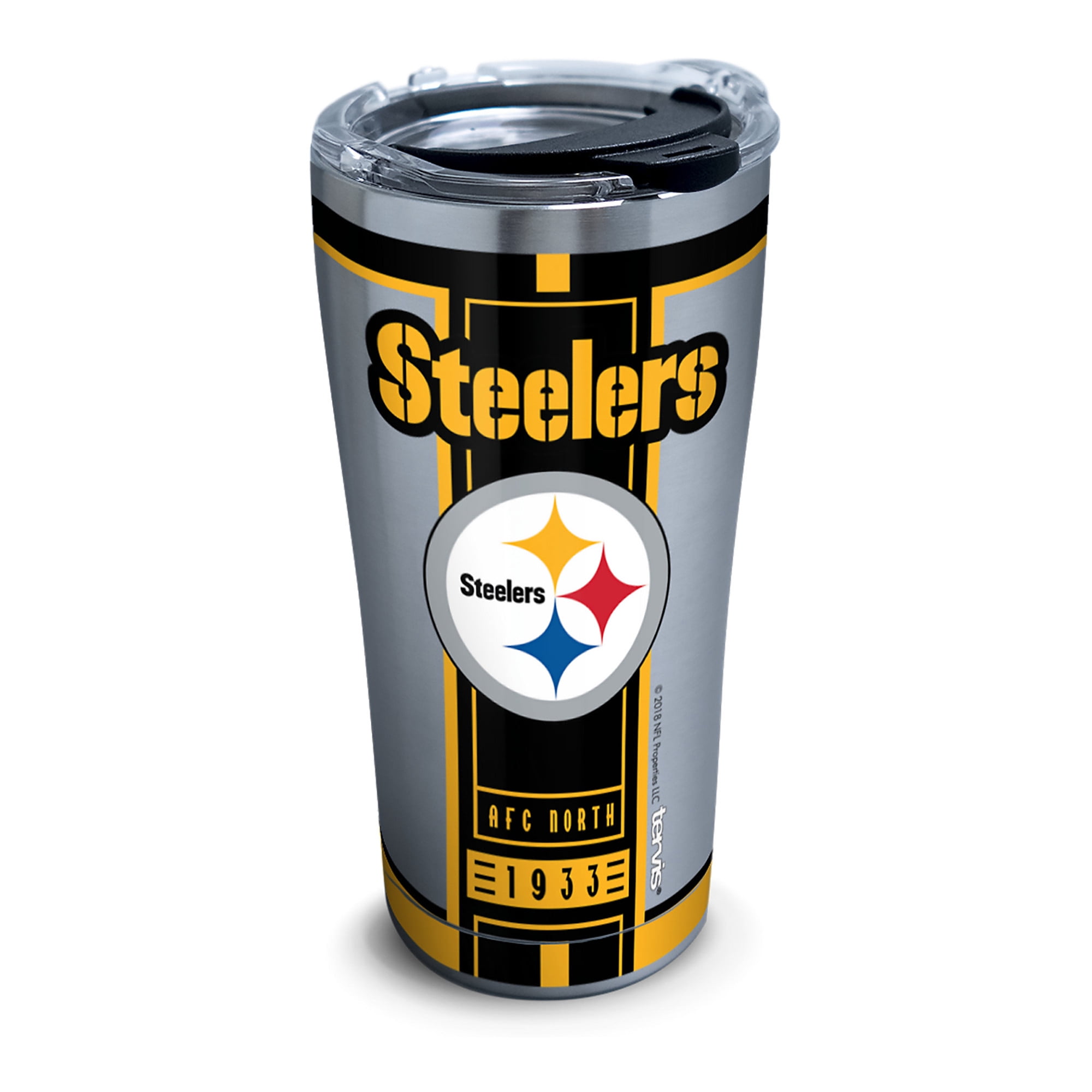 NFL Pittsburgh Steelers Blitz 20 oz Stainless Steel Tumbler with lid