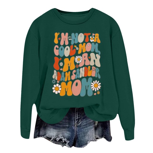 WEAIXIMIUNG Chandails en Molleton Personnalisés Design pour Femmes Chandail à Capuche Imprimé Lettre Col Rond pour Automne & Hiver