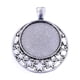 thumbnail image 5 of 100PCS 25mm Tiempo Colgante de piedras preciosas Aleación Colgante de fondo redondo Bandejas colgantes redondas lloy Encantos DIY Fabricación de joyas Accesorios Plata antigua, 5 of 7