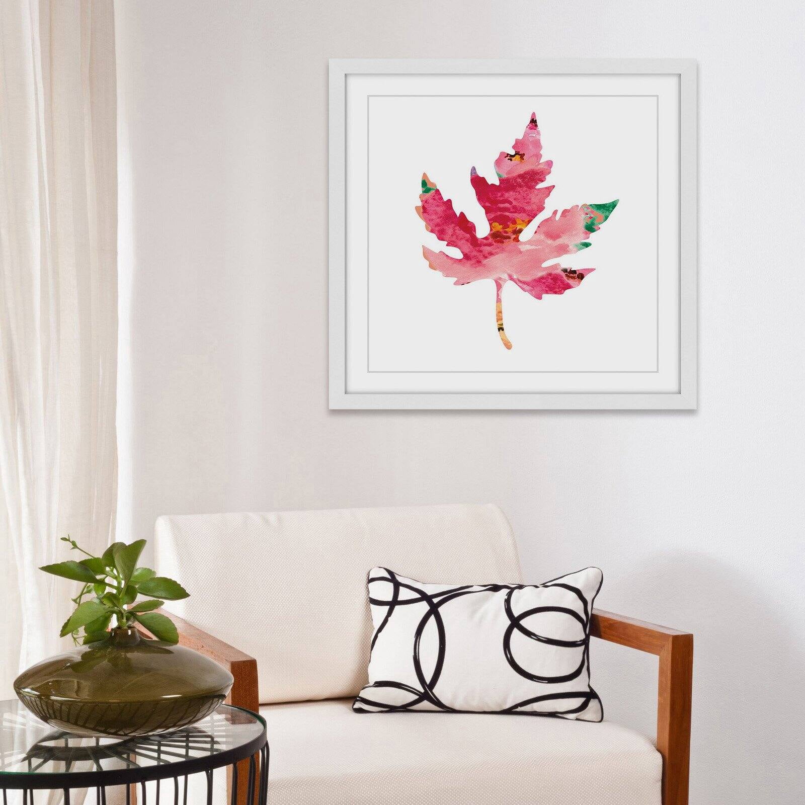 Marmont Hill "Floral Oak Leaf" by Diana Alcala Framed Painting Print