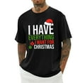 thumbnail image 2 of Mens Christmas T Shirt Crewneck Holiday Themed Apparel Couple Matching Short Sleeve Gifts for Men,Black,XL, 2 of 5