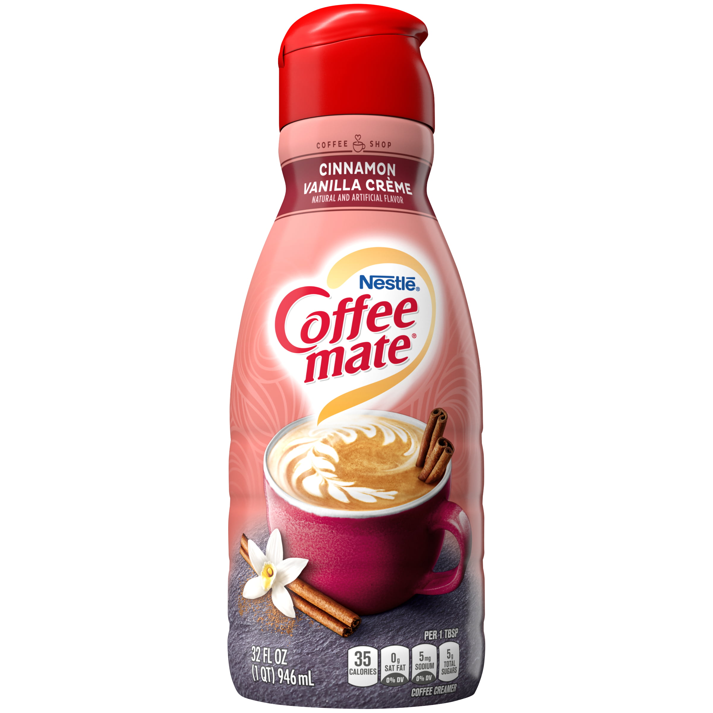 COFFEE MATE Cinnamon Vanilla Creme Liquid Coffee Creamer 32 fl. oz ...