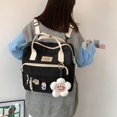 thumbnail image 2 of Mochila bonita, útiles escolares kawaii, mochila para portátil, accesorios para la vuelta al cole y la universidad (negro), 2 of 3