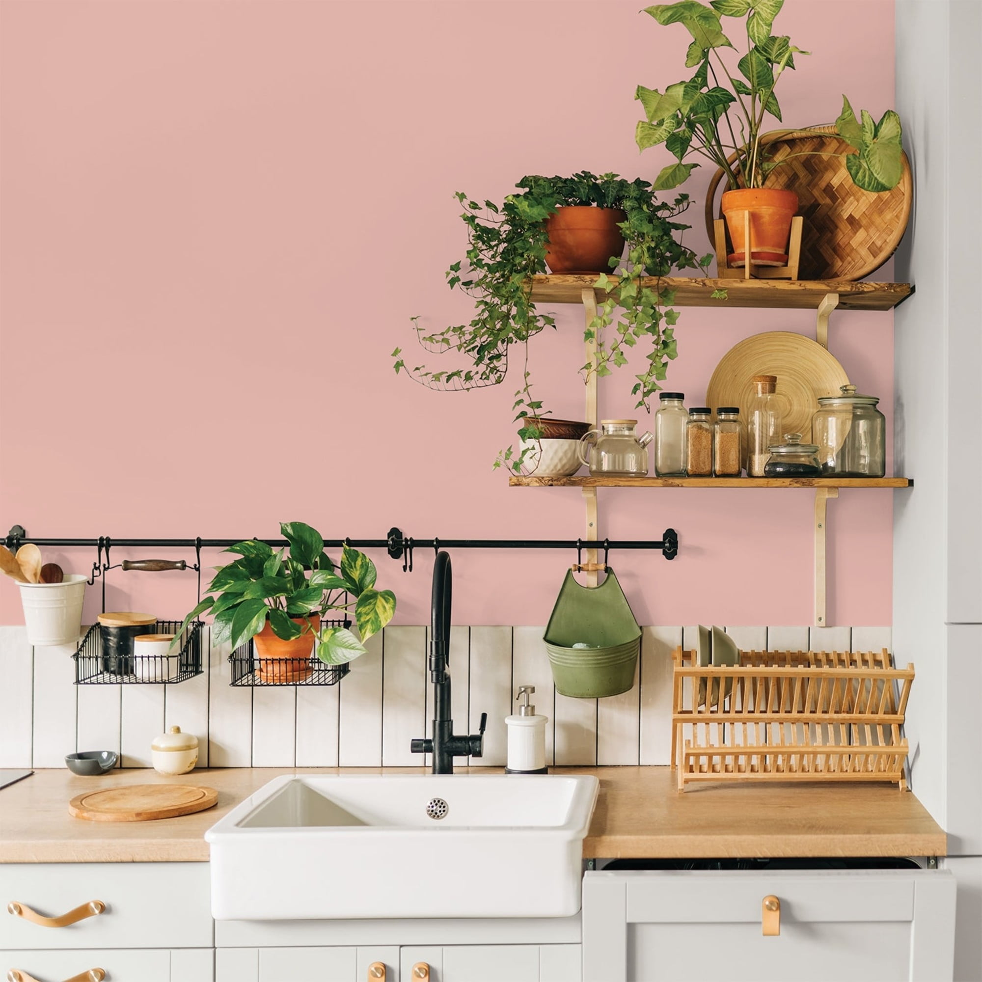 Glidden One Coat Mesa Pink / Orange Eggshell Interior Paint with Primer, 1 Quart