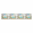 thumbnail image 2 of MKHERT Digital Mural Beautiful View of Castle Sea Sailboat and Flowers Table Runner for Office Kitchen Dining Wedding Party Banquet 16x72 Inch, 2 of 2