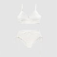 thumbnail image 3 of RUTAYY Women's Bikini Sets Solid Color Swimwear Tankini Summer 2 Piece Swimwear High Waist Bathing Suit Versatile Travel Swimsuit, 3 of 4