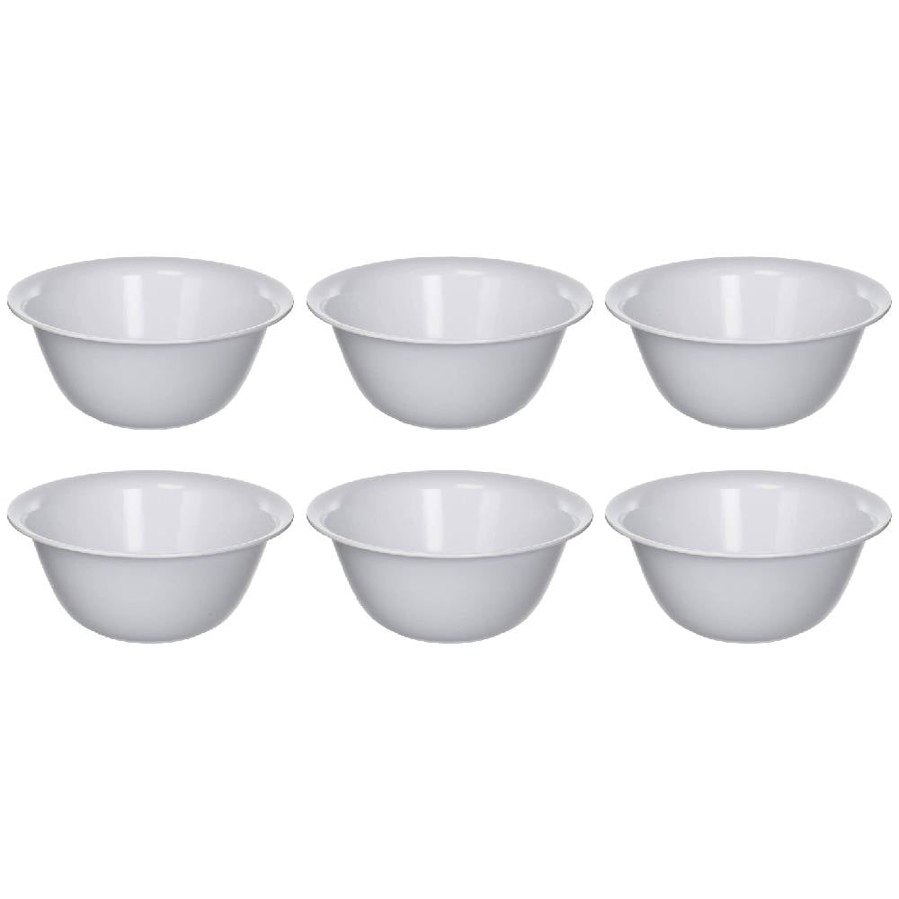 Sterilite 6 Quart Bowl 0711 White Plastic Round Stackable Microwave And ...