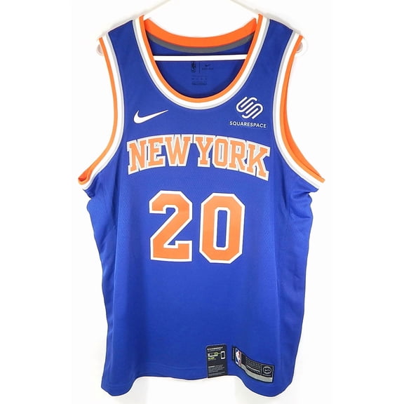 Kevin Knox II #20 NY Knicks Nike Connect Swingman Squarespace Jersey Blue 40 S