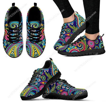 

Sneakers Casual con stampa floreale Bohemia Mandala di marca per donna comode scarpe basse AF Femme Lace Up Zapatos