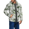 thumbnail image 2 of Kdxio green plaid Moose tree Print Men Hoodies Casual Hoodies for Men with Zip Pockets Full Zip Long Sleeve Sweatshirt Sports Hooded Jacket-3X-Large, 2 of 5