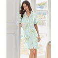 thumbnail image 2 of Ekouaer Nightgowns for Women Button Down Sleep Shirts Short Sleeve Night Shirts V Neck Sleepwear Boyfriend Pajama Dress, 2 of 6