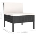 thumbnail image 5 of vidaXL 2 Piece Garden Lounge Set with Cushions Poly Rattan Black, 5 of 5