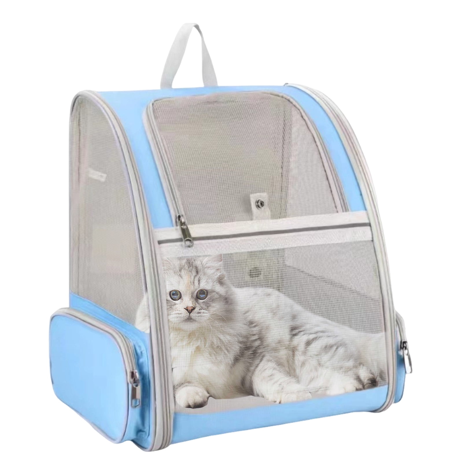 YIFAEUX Cat Backpack Carrier Portable Pet Carrier for Medium Small Dog Cat Up to 5kg Ventilated Mesh Dog Travel Carrier for Hiking Walking Outdoor Use