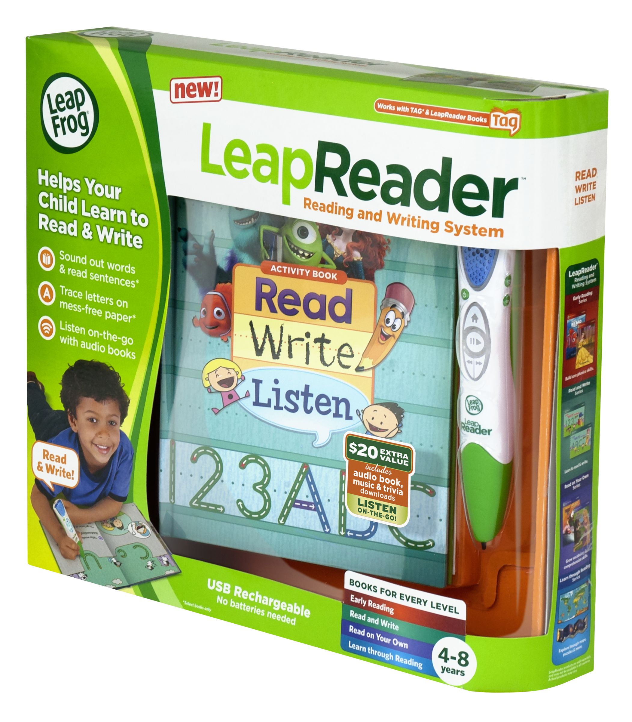 LeapFrog LeapReader Reading and Writing System Green T1 Ee2 for sale online 
