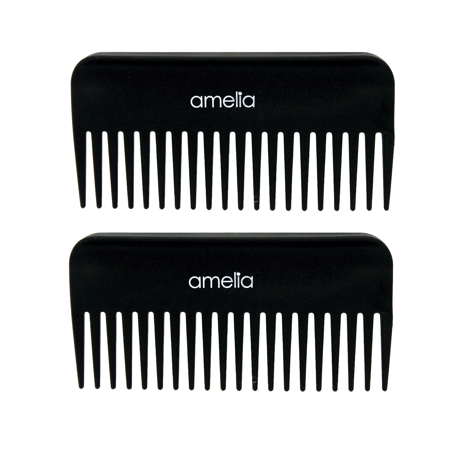 6in Plastic Rake Comb for Curly, Thick Hair (2 Pack)