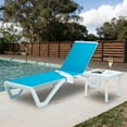 thumbnail image 4 of Kozyard Patio Chaise Lounge Chair - Full Flat Alumium & Resin Legs, Outdoor Reclining Adjustable Chair for Sunbathing, Perfect for Beach, Patio, Lounge Set or Patio Table (1 Pack Aqua W/O Table), 4 of 6