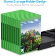 thumbnail image 3 of Charging Stand with Cooling Fan for Xbox Series X Console and Controller,Vertical Dual Charger Station Dock Accessories with 2 x 1400mAh Rechargeable Battery and Cover,Headset Stand and 10 Game Slots, 3 of 7