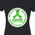 thumbnail image 4 of Inktastic Fighting Together- Mental Health Awareness Women's V-Neck T-Shirt, 4 of 5