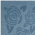 thumbnail image 5 of SAFAVIEH Martha Stewart Block Print Rose Floral Wool Area Rug, Thistle Blue, 9' x 12', 5 of 6