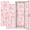 Color 4, variant on Pink 2 Pcs School Locker Magnetic Wallpaper for Girls 12" x 36" Flamingo Tropical Floral Soft Pink Watercolor Style Botanical Foliage Reusable Removable Locker Accessories Back to School Supplies