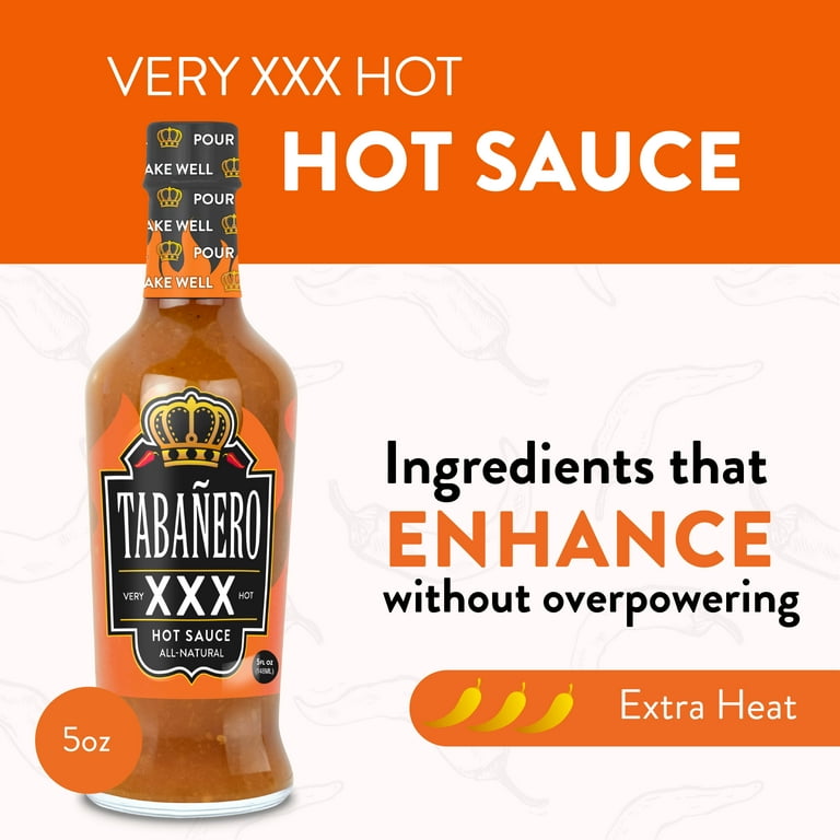 Tabanero Extreme Habanero XXX Hot Sauce - 5 oz Bottle, All-Natural