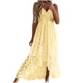 thumbnail image 2 of MELDVDIB Summer Dress for Women Hollow Out Tassel Lace Solid Ankle-Length Dresses Sexy Sleeveless Beach Party Loose Dresses on Clearance, 2 of 6
