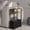Rustic Brown - Outlet-1, variant on White Side Table With Charging Station Slim End Tables Fabric Basket Skinny For Small Spaces Thin Bedside Living Room Bedroom