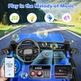 thumbnail image 3 of Farmdex 4WD 24V Ride on Cars with Remote Control, 2 XL Seaters, 9AH Electric Battery Powered Toys Car w/ 4 Wheels Spring Suspension, Bluetooth Music, LED Lights, 3 Speeds, Blue, 3 of 10