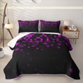 thumbnail image 2 of jejeloiu Pink Pixel Geometric Pattern Quilt Full Kids,Classic Checkered Print Full Bedspread Sets For Boys,3pcs, 2 of 7
