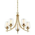 thumbnail image 4 of Octave 5-Light Chandelier in Warm Brass, 4 of 5
